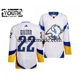 Kinder Buffalo Sabres Eishockey Trikot JACK QUINN 22 Adidas 2022-2023 Reverse Retro Weiß Authentic